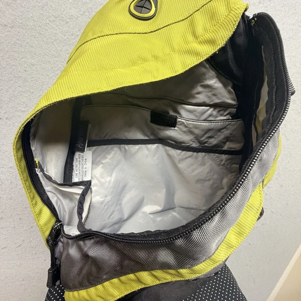 AmeriBag Healthy Back Bag Lime Green and Black Sling Backpack